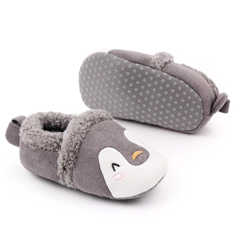 Gray Penguin Baby Shoes