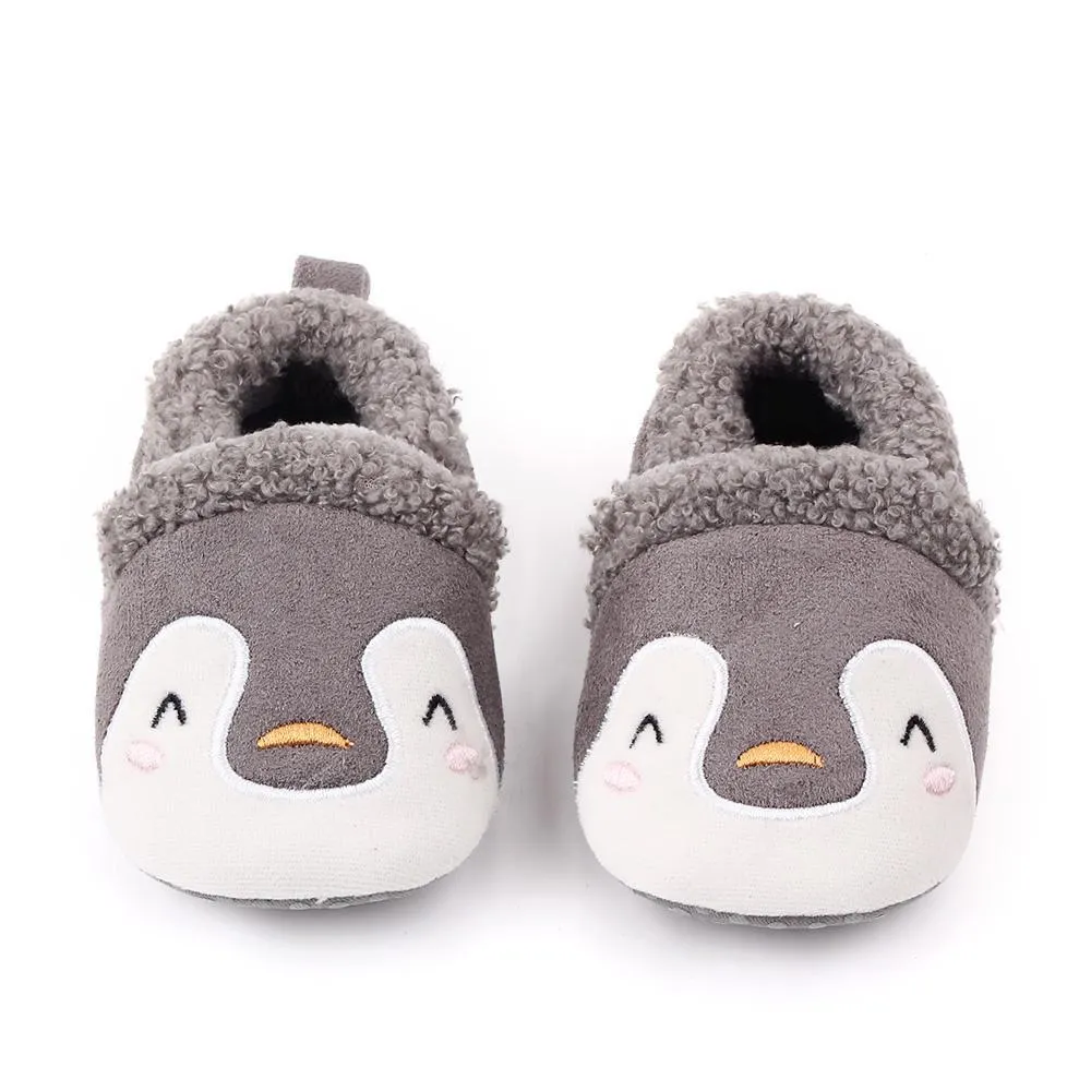 Gray Penguin Baby Shoes