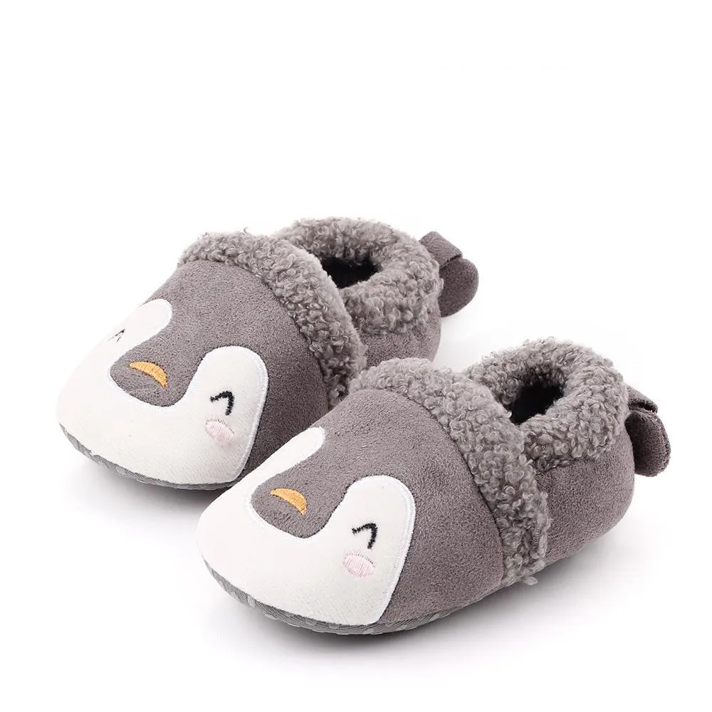 Gray Penguin Baby Shoes