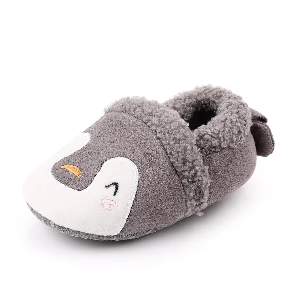 Gray Penguin Baby Shoes