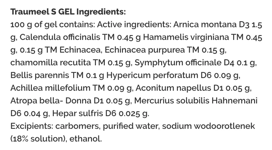 Heel Traumeel S Gel