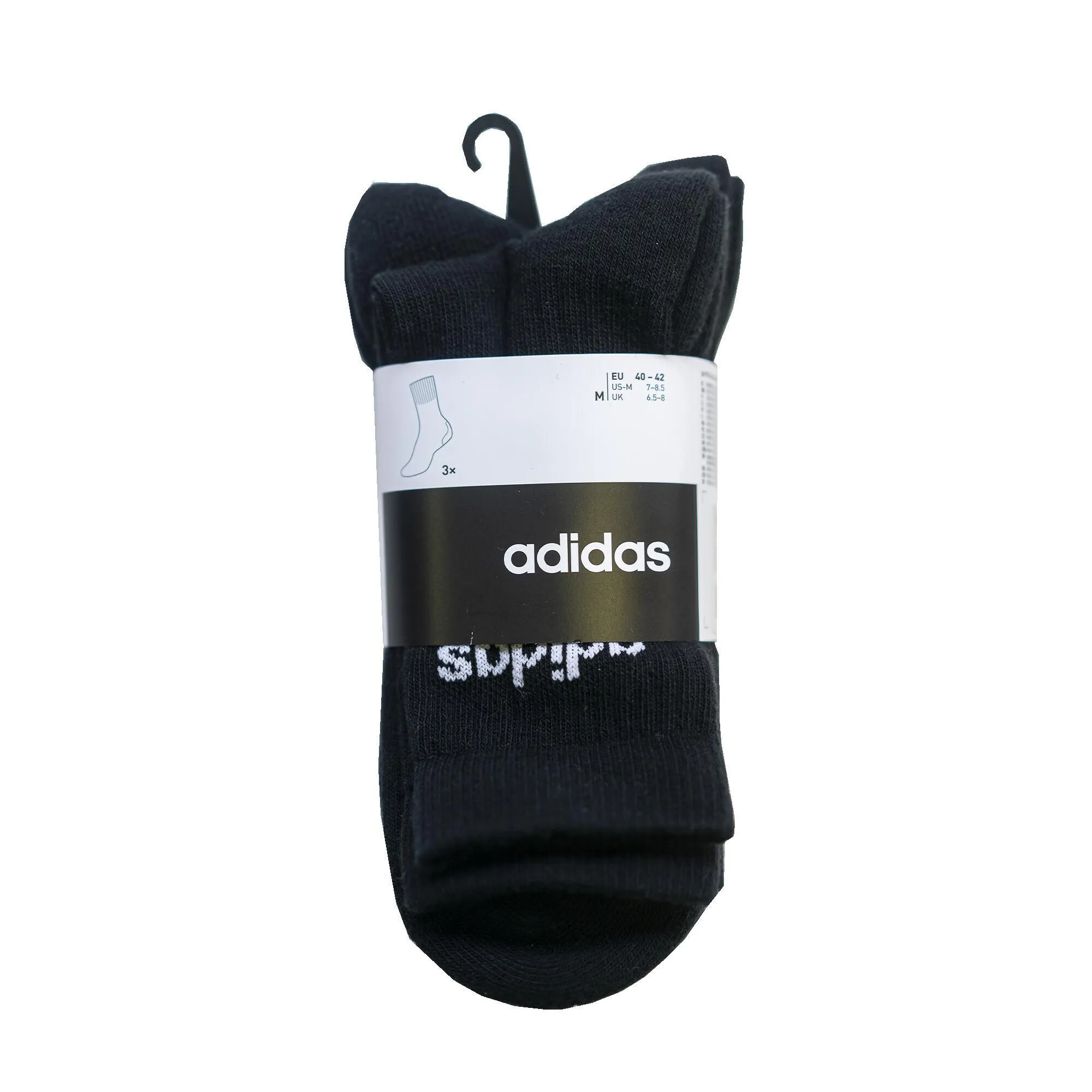 High tennis socks, 3 pcs., black ADIDAS