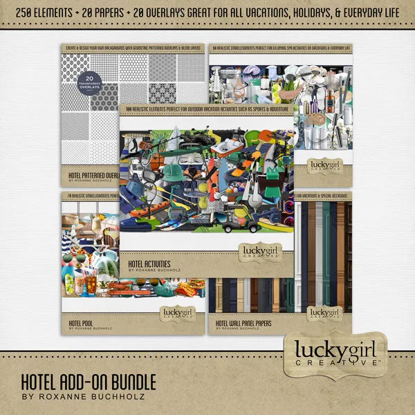 Hotel Add-On Digital Scrapbook Bundle