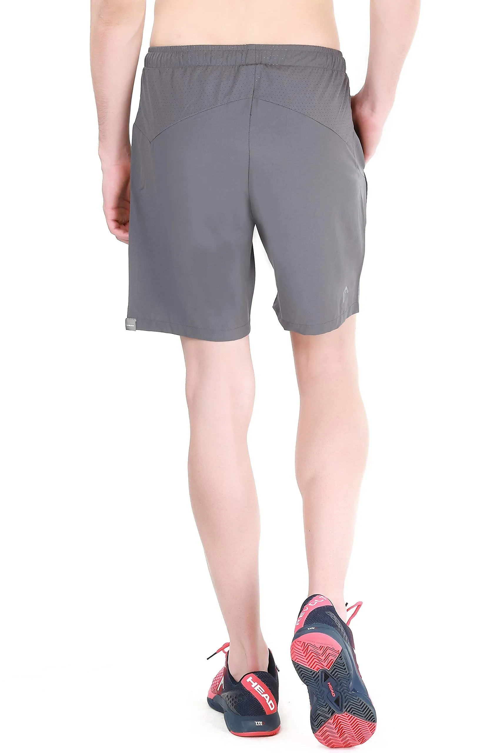 HPS-1088 Polyester Tennis Shorts for Mens | Size - Large | Colour - Charcoal