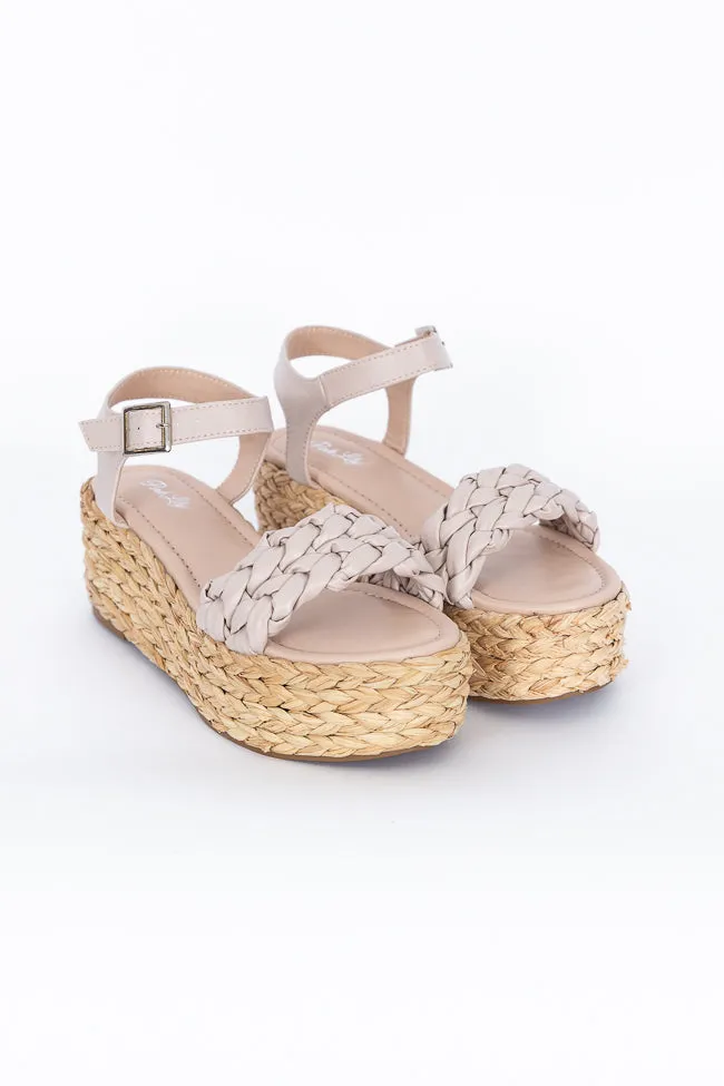 Jessica Nude Braided Platform Sandals FINAL SALE