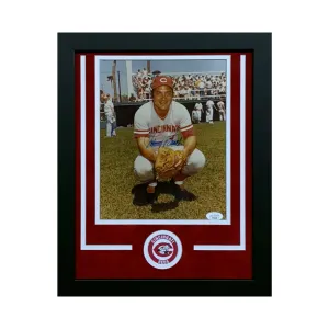 Johnny Bench Hand Signed & Framed Cincinnati Reds 8x10 Baseball Photo