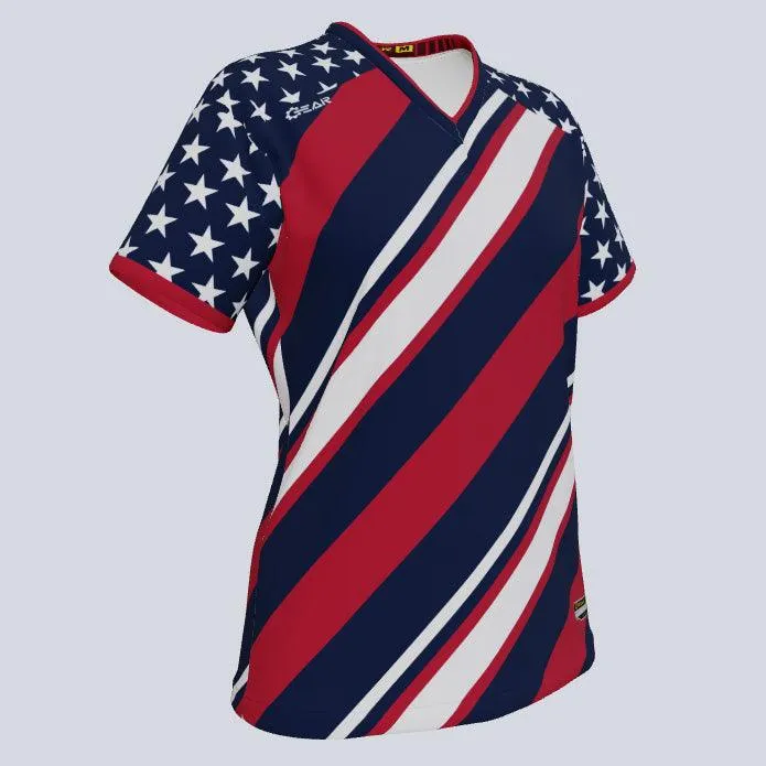 Ladies Bold Custom USA Jersey