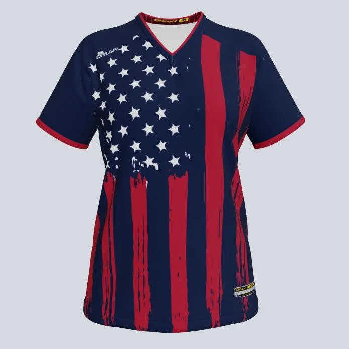 Ladies Brave Custom USA Jersey