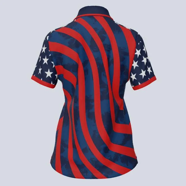 Ladies Merica Custom USA Polo