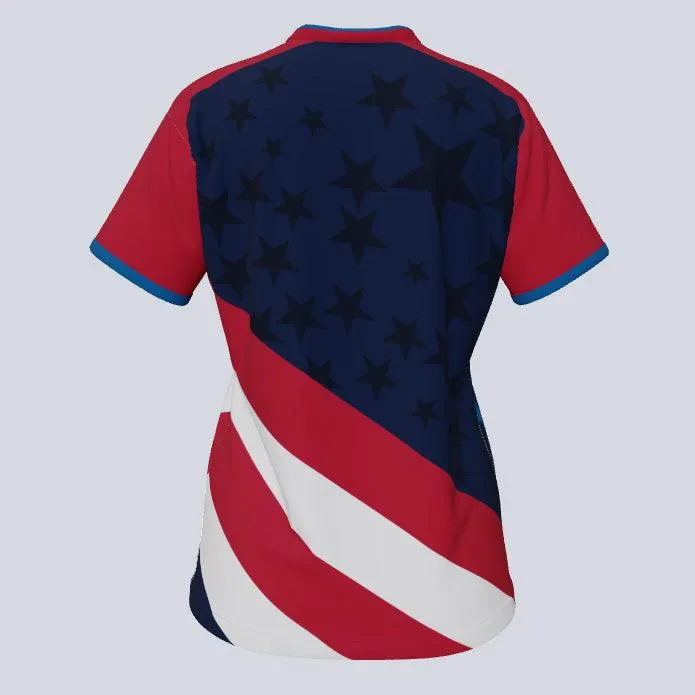 Ladies Stars & Stripes Custom USA Jersey