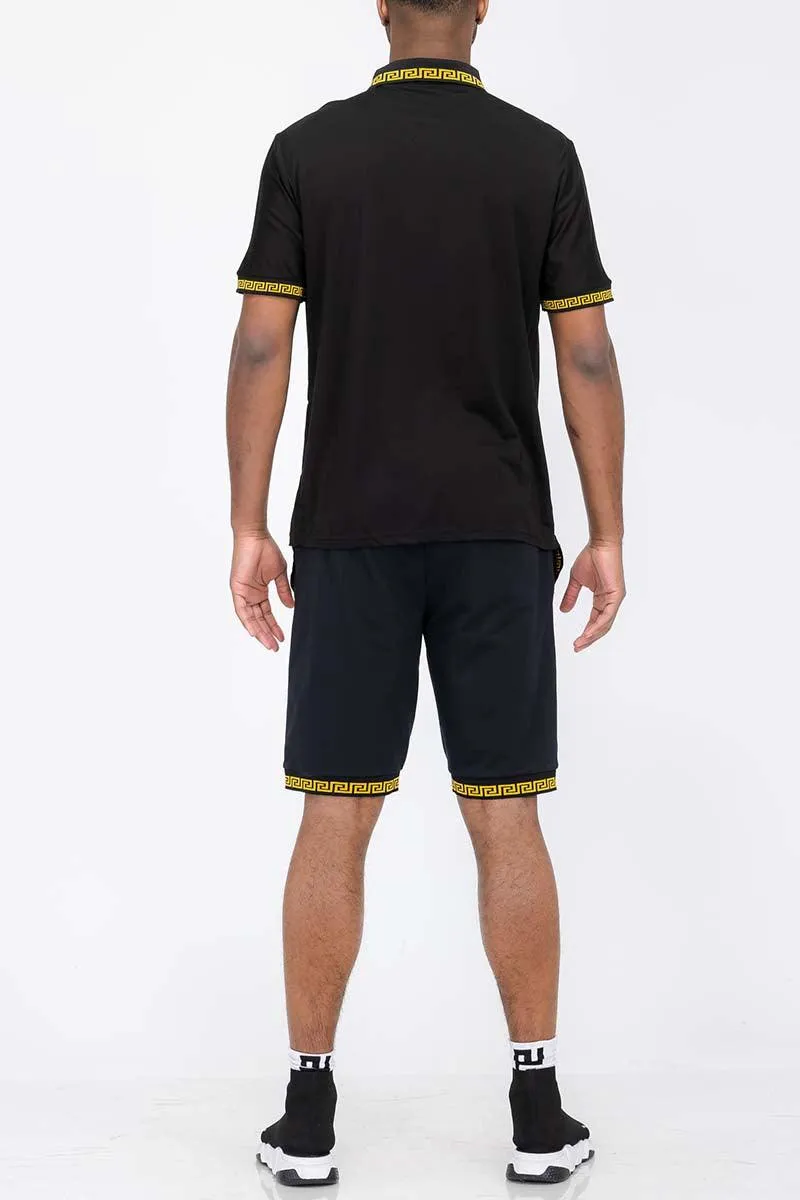 Lion Head Polo Short Set