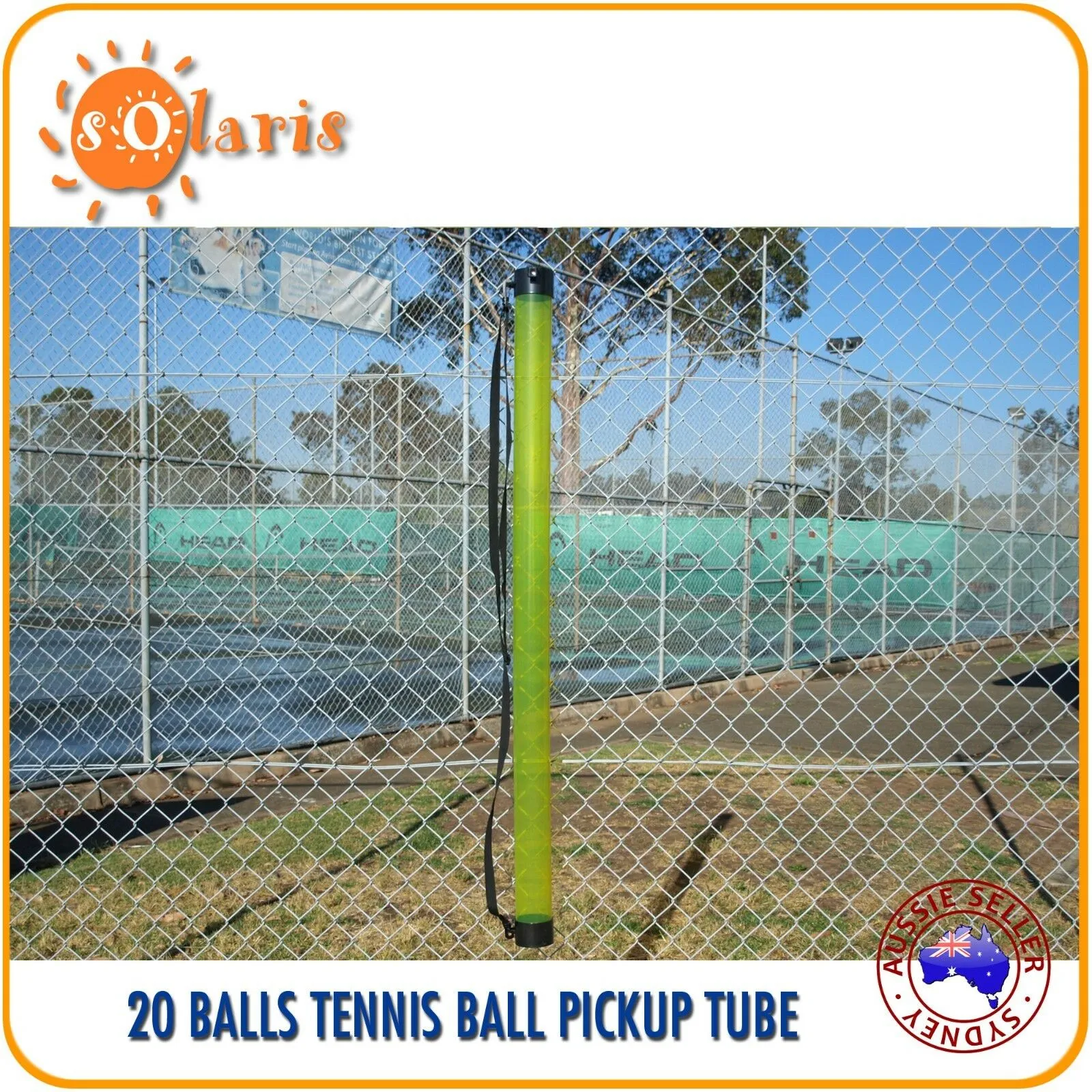 Long Tennis Ball Pickup Tube Holds 20 Balls