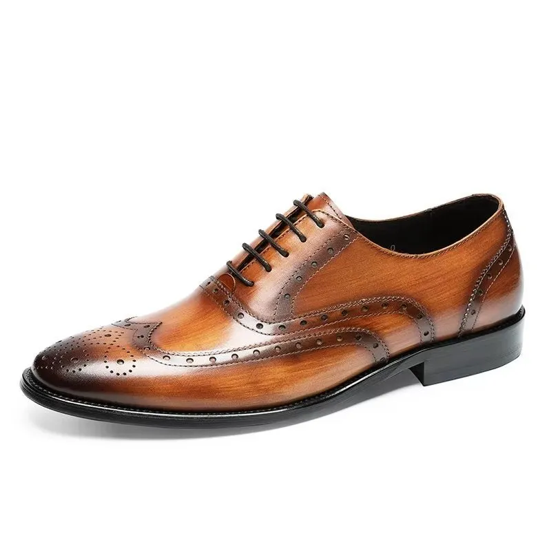 Luxe Leather Brogue Dress Shoes