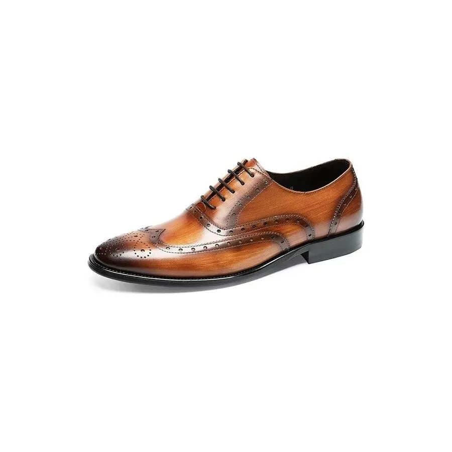 Luxe Leather Brogue Dress Shoes