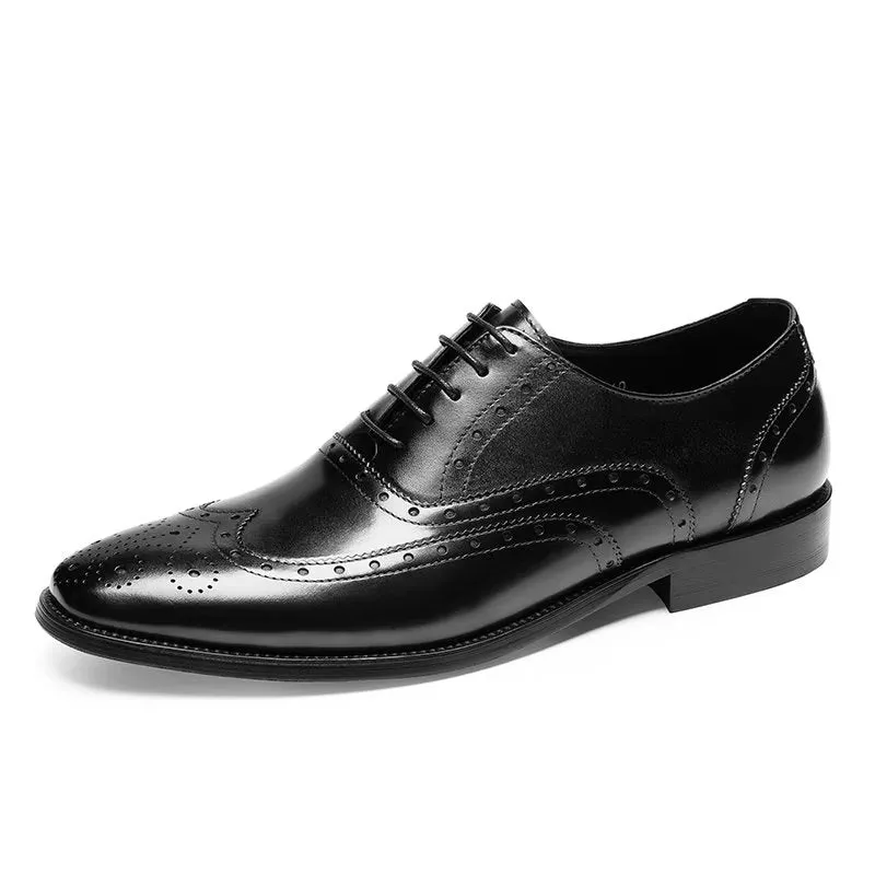 Luxe Leather Brogue Dress Shoes