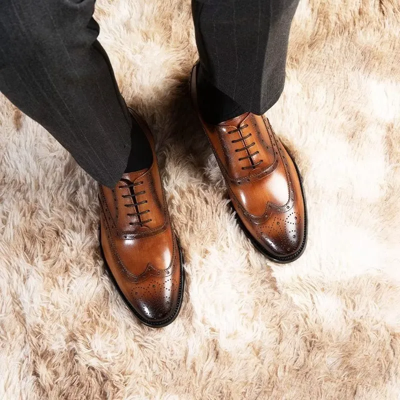 Luxe Leather Brogue Dress Shoes