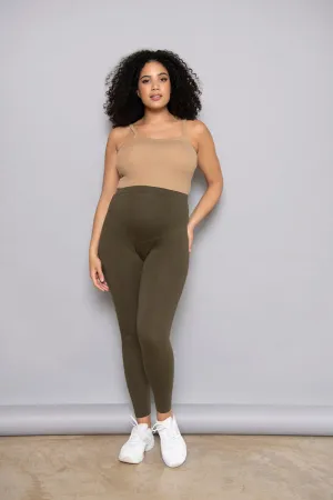 Maternity Everyday Leggings - Khaki Green