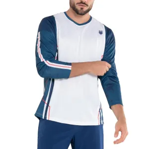 Men's New Era Tennis Long Sleeve White