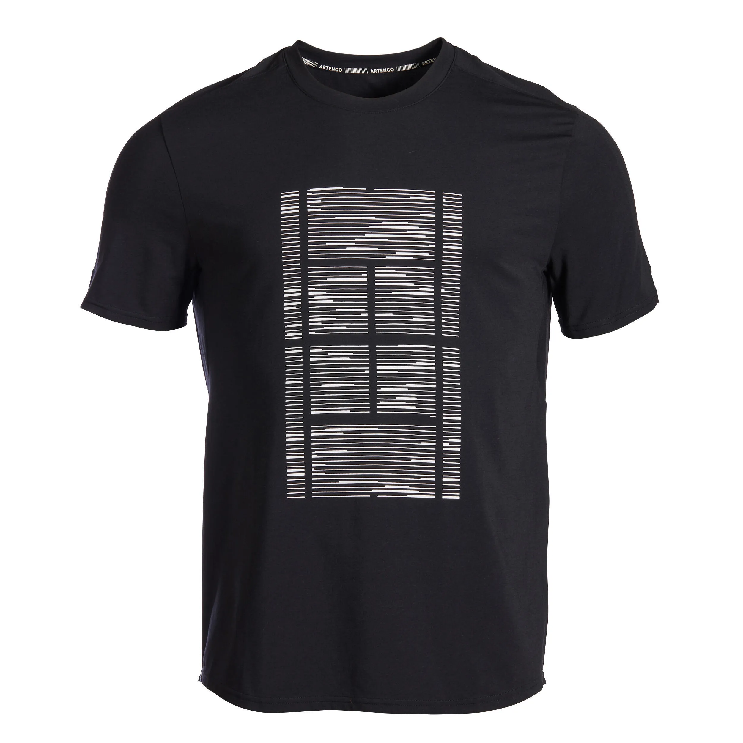 Men's tennis T-shirt - TTS Soft black ARTENGO, black