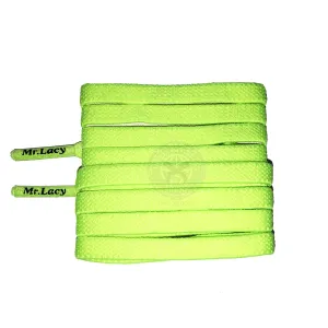 Mr Lacy Flexies - Neon Lime Yellow Flexible Shoelaces - 110cm Length