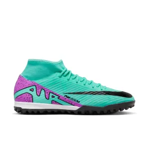 Nike Air Zoom Mercurial Superfly 9 Academy TF Turf Soccer Shoe - Hyper Turquoise/Fuchsia Dream/Black/White