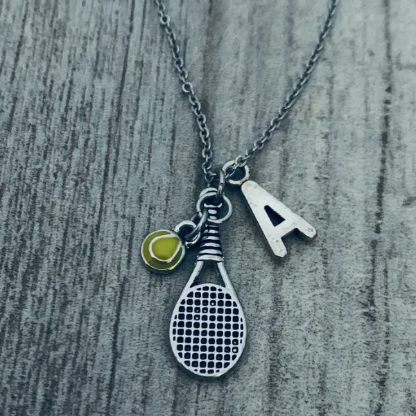 Personalized Tennis Charm Necklace