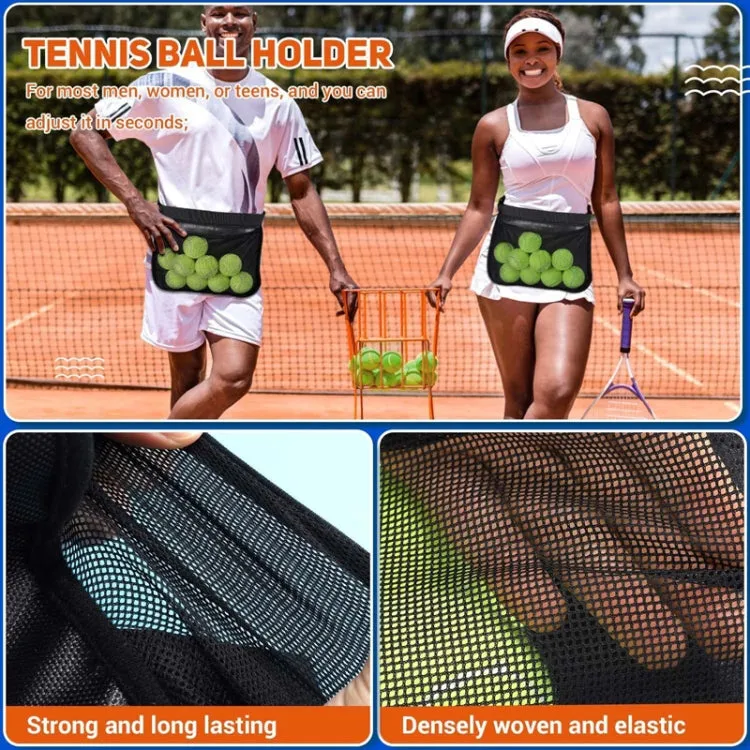 Portable Ball Waist Pack Tennis Ball Storage Bag(Black)