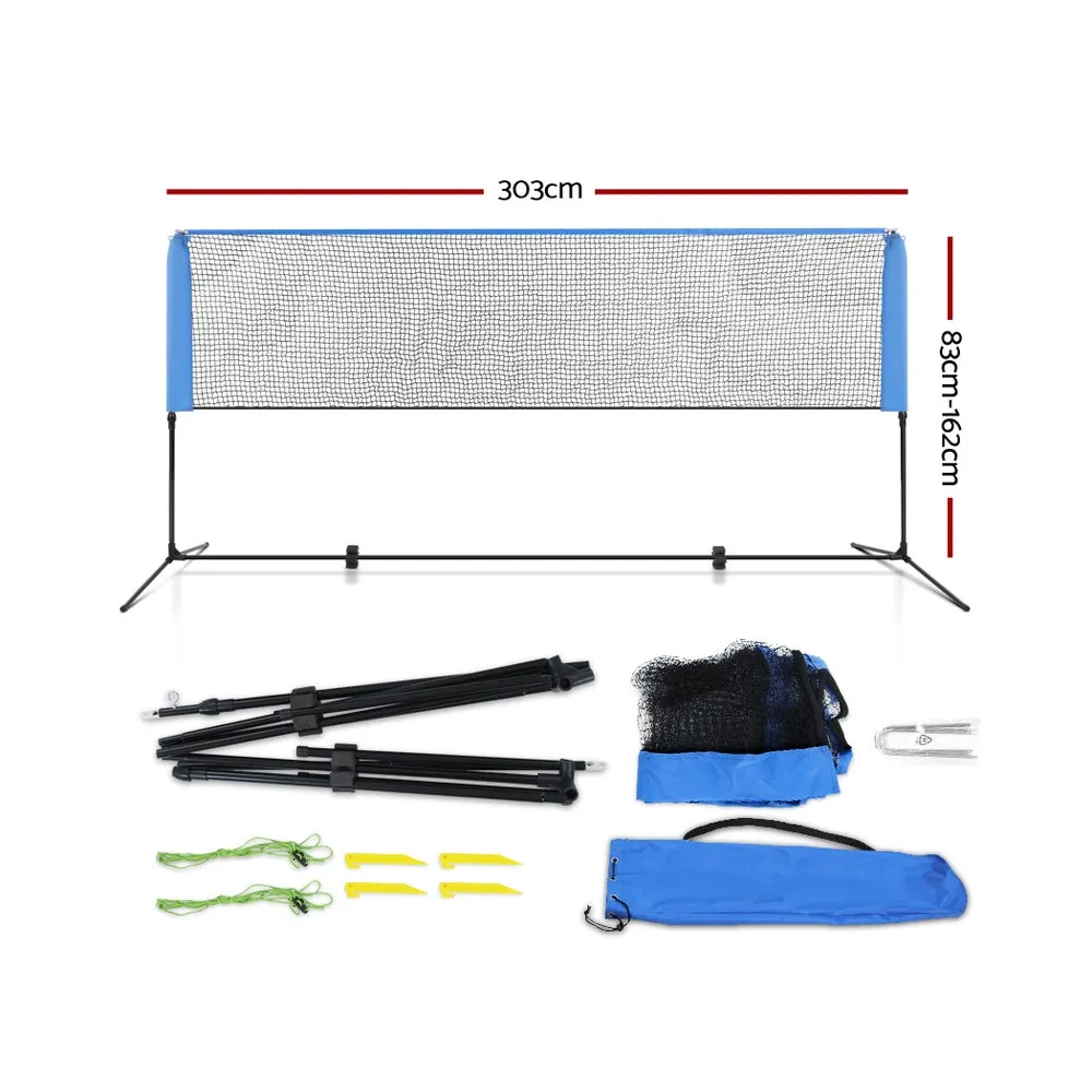 Portable Tennis Volleyball Badminton Sports Net Stand 3 Meters Wide