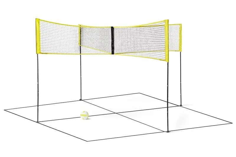 Portable volleyball net 4 square bounce net