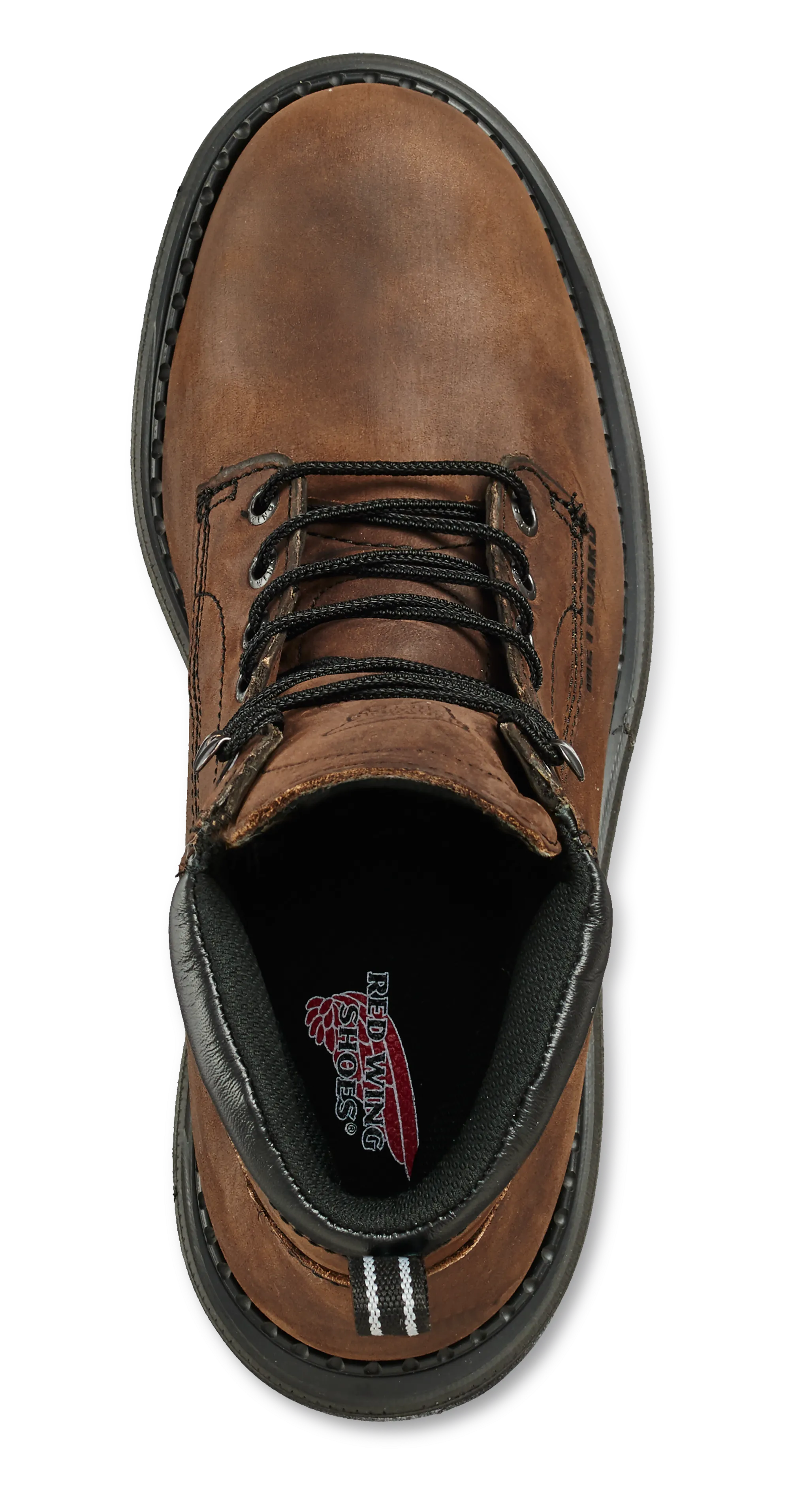 'Red Wing' Men's 6" SuperSole® Int. Metguard EH WP Steel Toe - Brown / Black