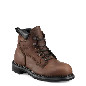 'Red Wing' Men's 6" SuperSole® Int. Metguard EH WP Steel Toe - Brown / Black