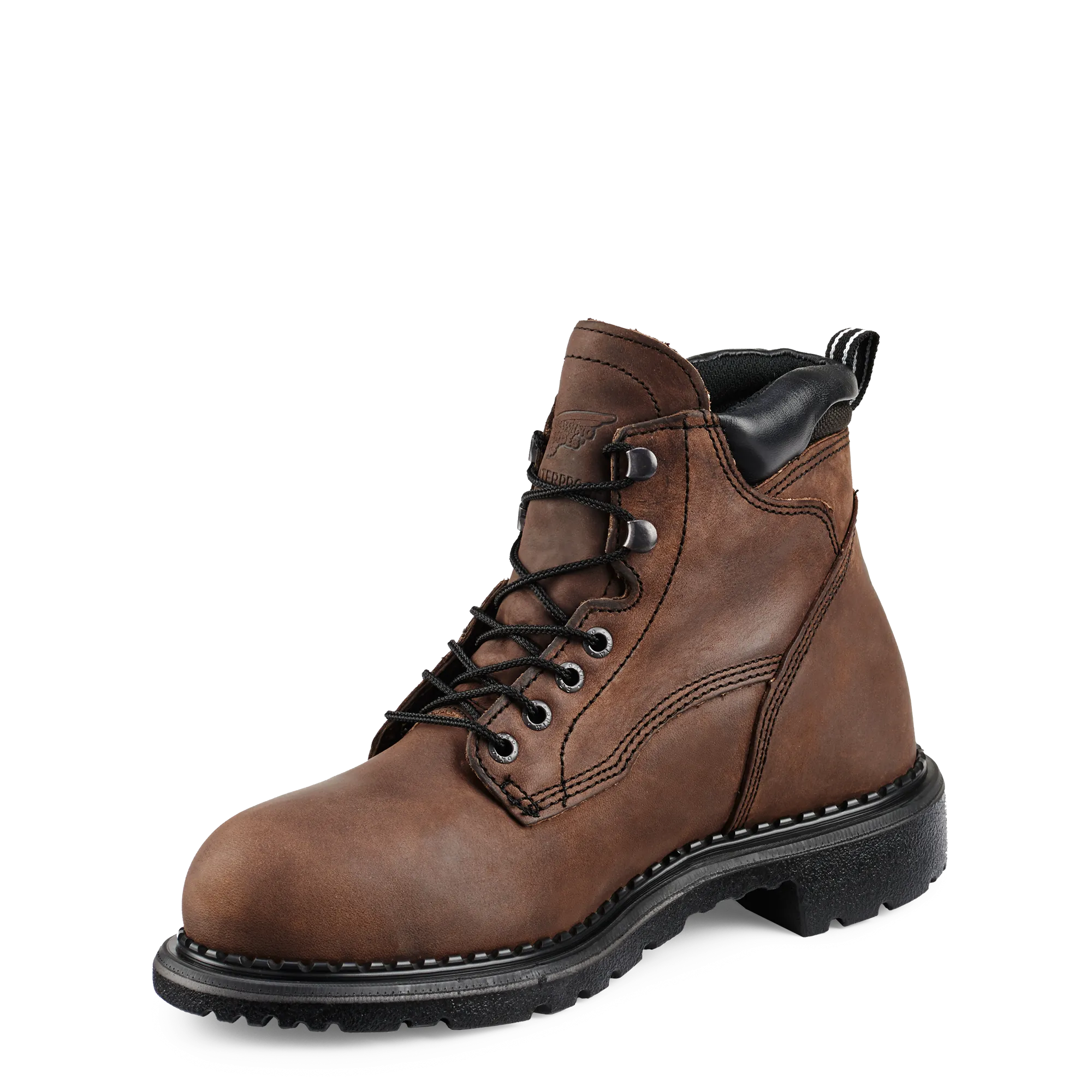 'Red Wing' Men's 6" SuperSole® Int. Metguard EH WP Steel Toe - Brown / Black