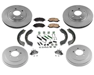 Rotors Drums Brake Pads Shoes Spring Kit Wheel Cylinders for Dodge Caliber 07-12