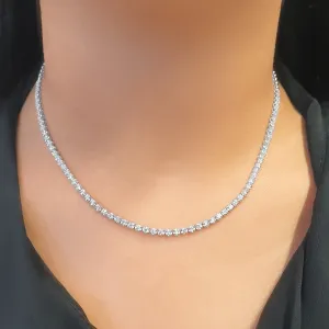 Round Shape Diamond Tennis Necklace - 1.65 Carats