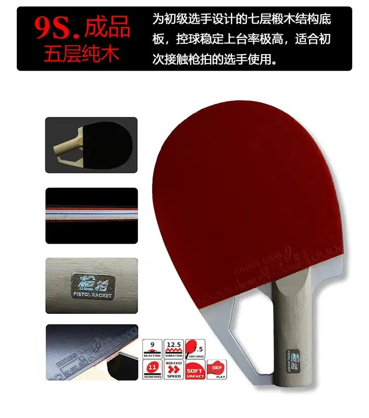 SANWEI Pistol Universal Table Tennis Bat ITTF Approved