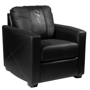 Silver Club Chair with Tennis Woman Logo Panel