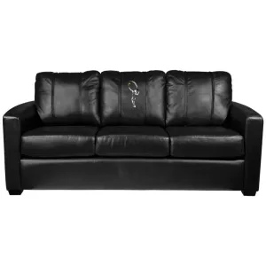 Silver Sofa with Tennis Woman Logo Panel