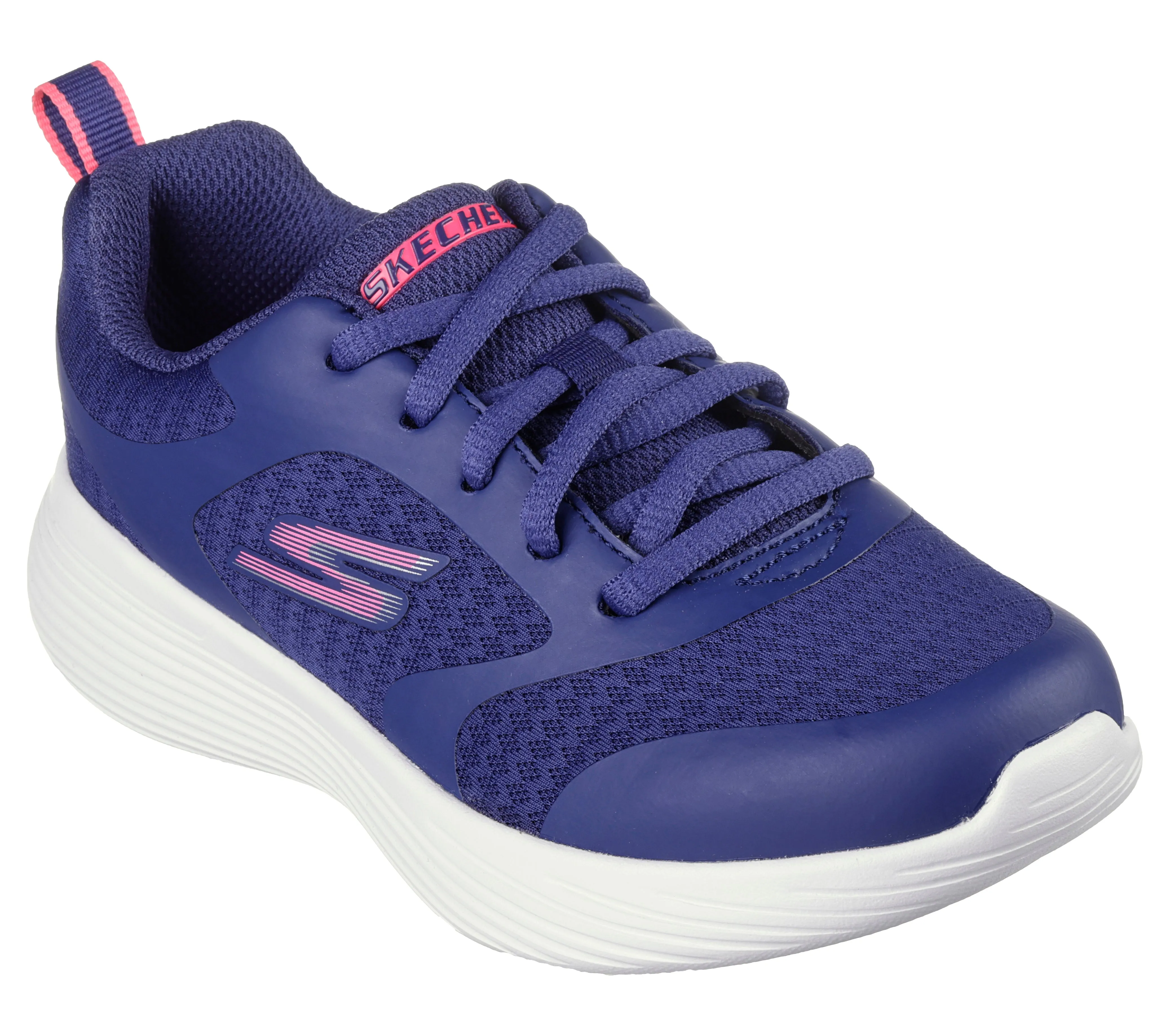 Skechers Go Run 400 Runner Reset Girls Navy Pink Trainer