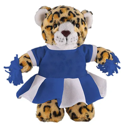 Soft Plush Stuffed Leopard with Cheerleader Outfit