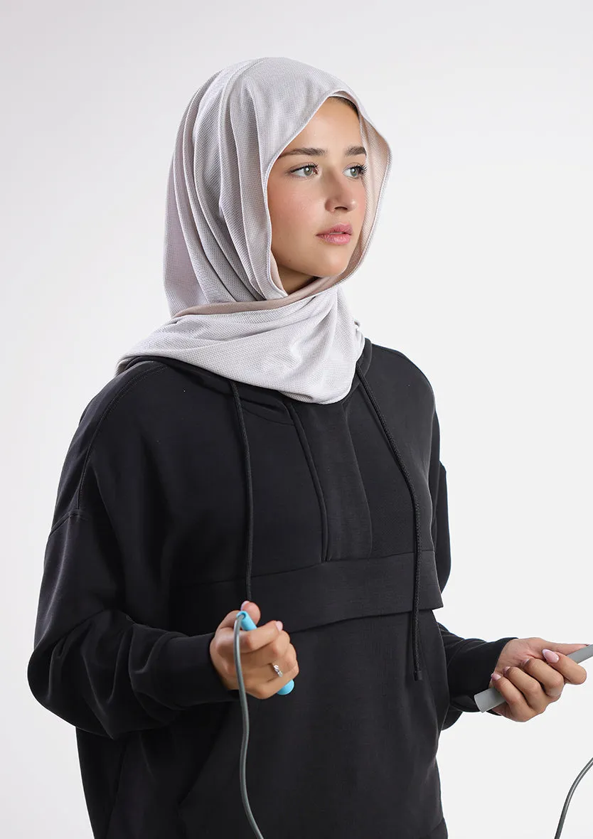 Sports Capshawl Hijab Dual Color - Non reversible