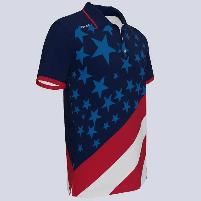 Stars & Stripes Custom USA Polo