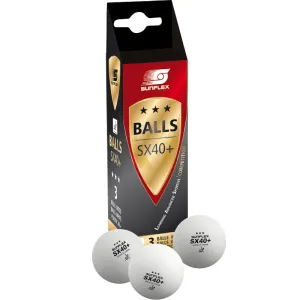 SUNFLEX 3 Star 40  ITTF Table Tennis Balls - WHITE