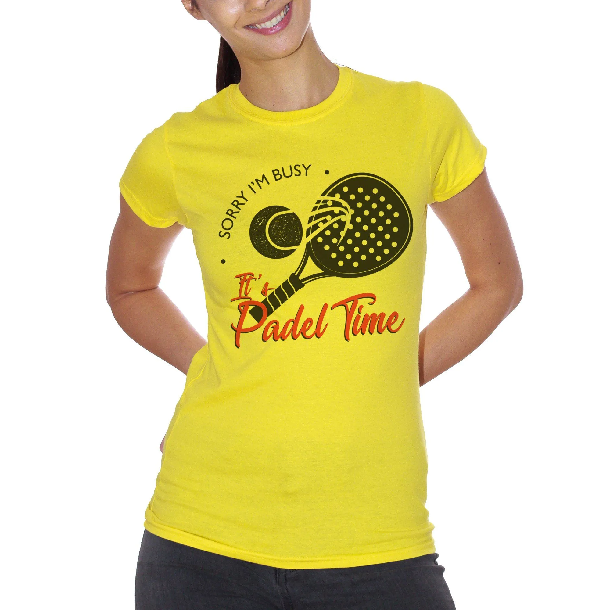 T-Shirt T Shirt Sorry I'M Busy Its Padel Time Sport Tennis Sport Divertente  - SPORT