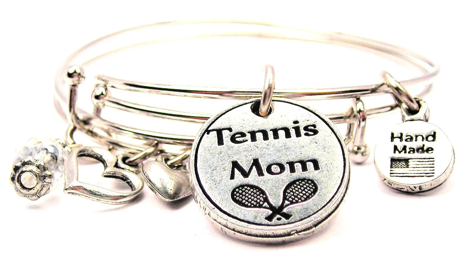 Tennis Mom Expandable Bangle Bracelet Set