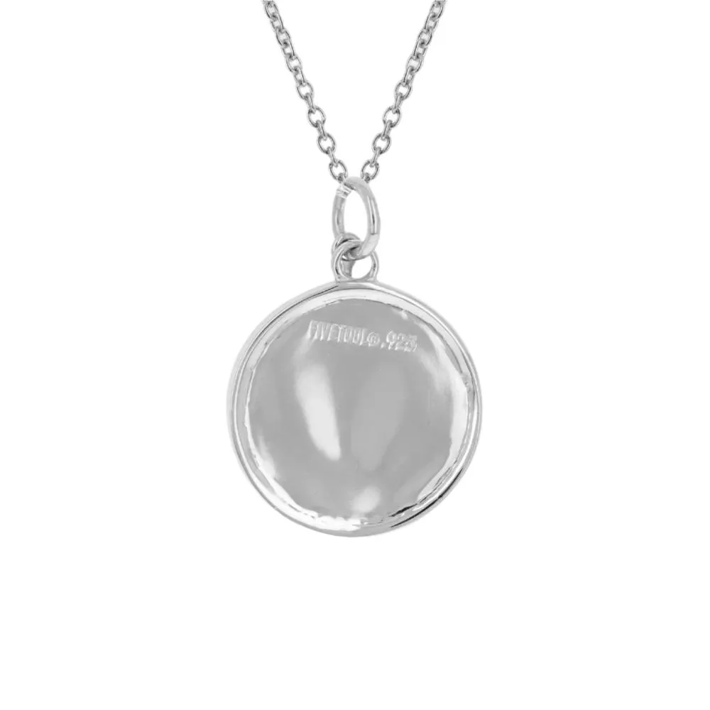 Tennis Necklace With Dangle Cross | Sterling