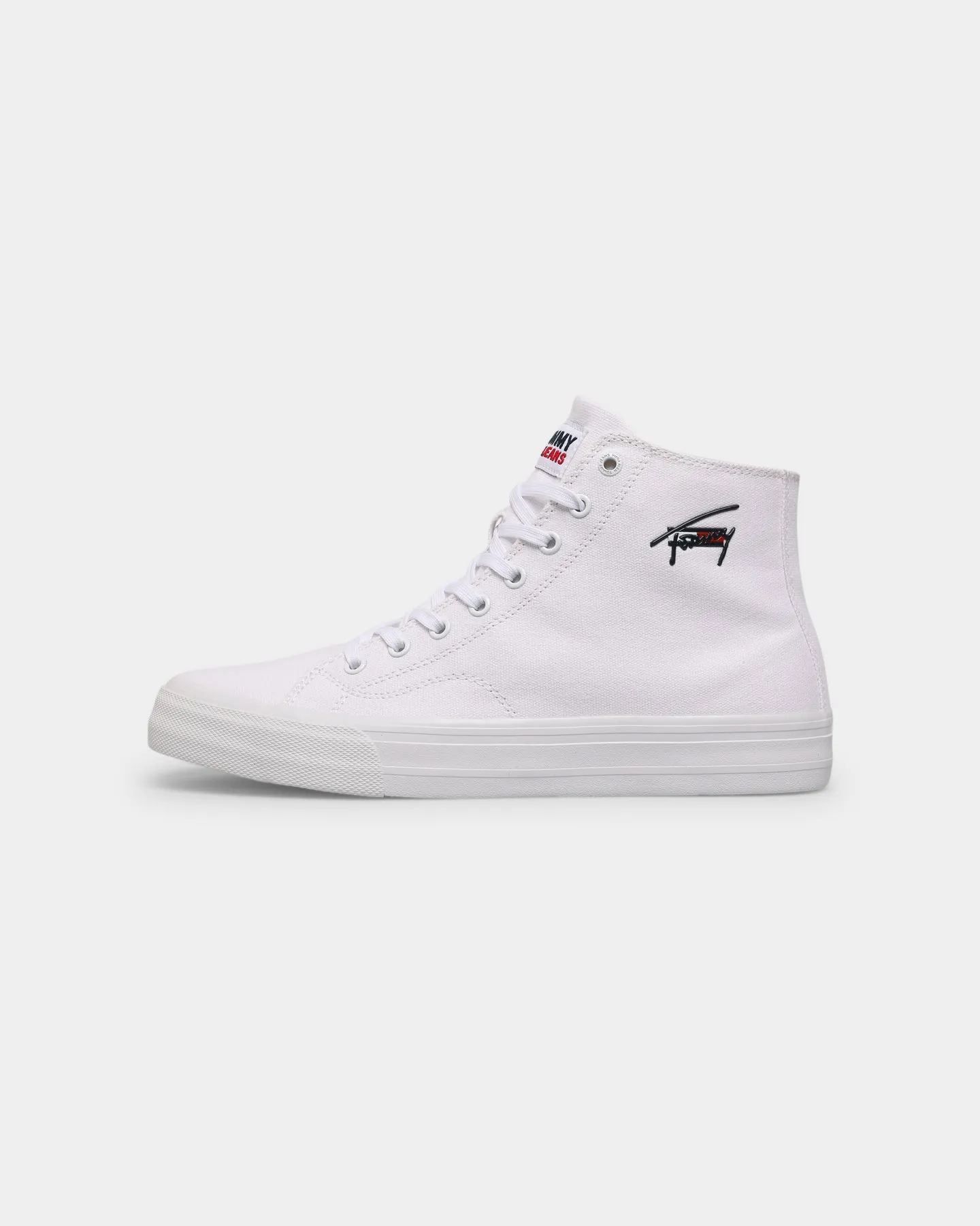 Tommy Jeans Long Lace Midcut Vulcanized Sneaker White