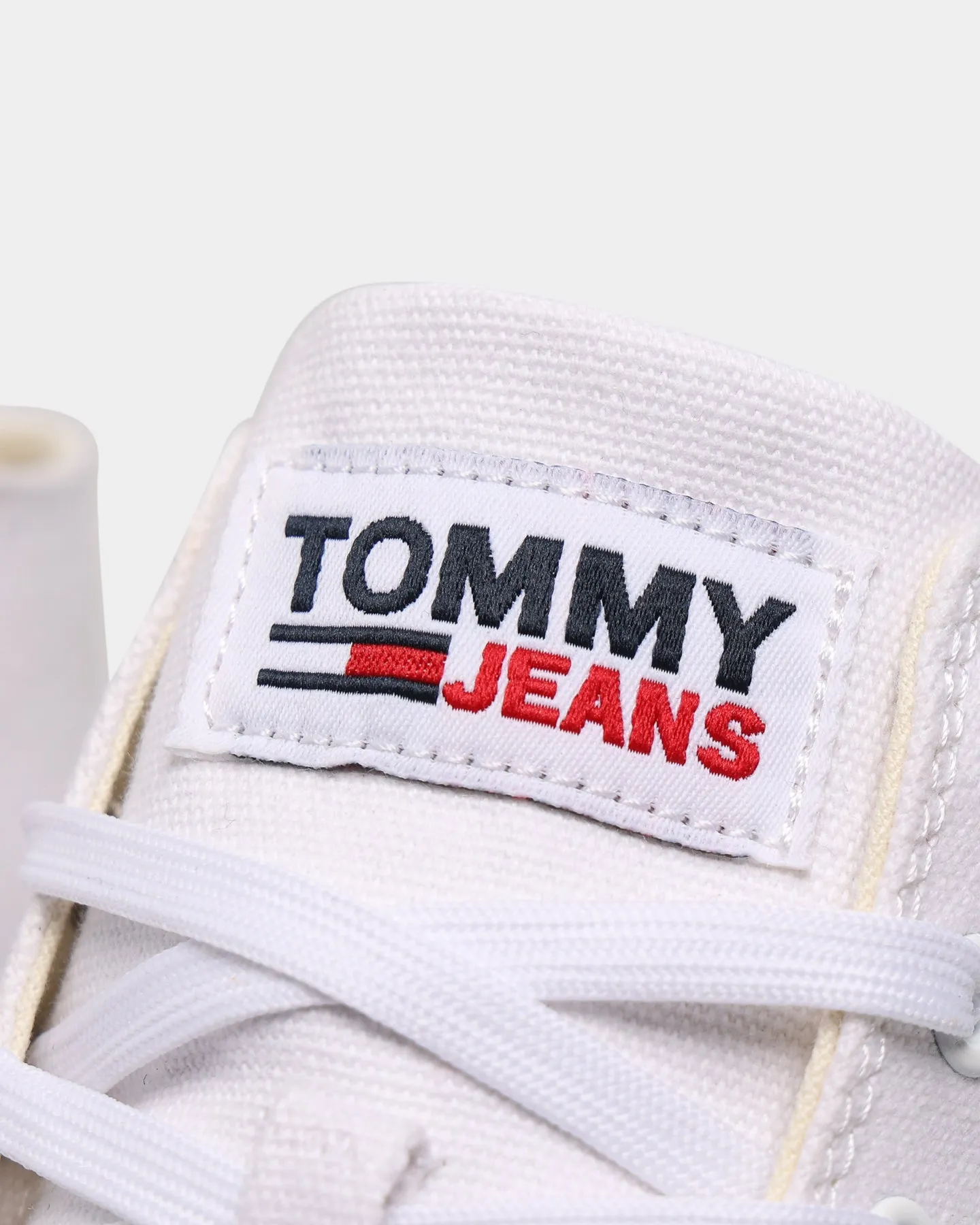 Tommy Jeans Long Lace Midcut Vulcanized Sneaker White