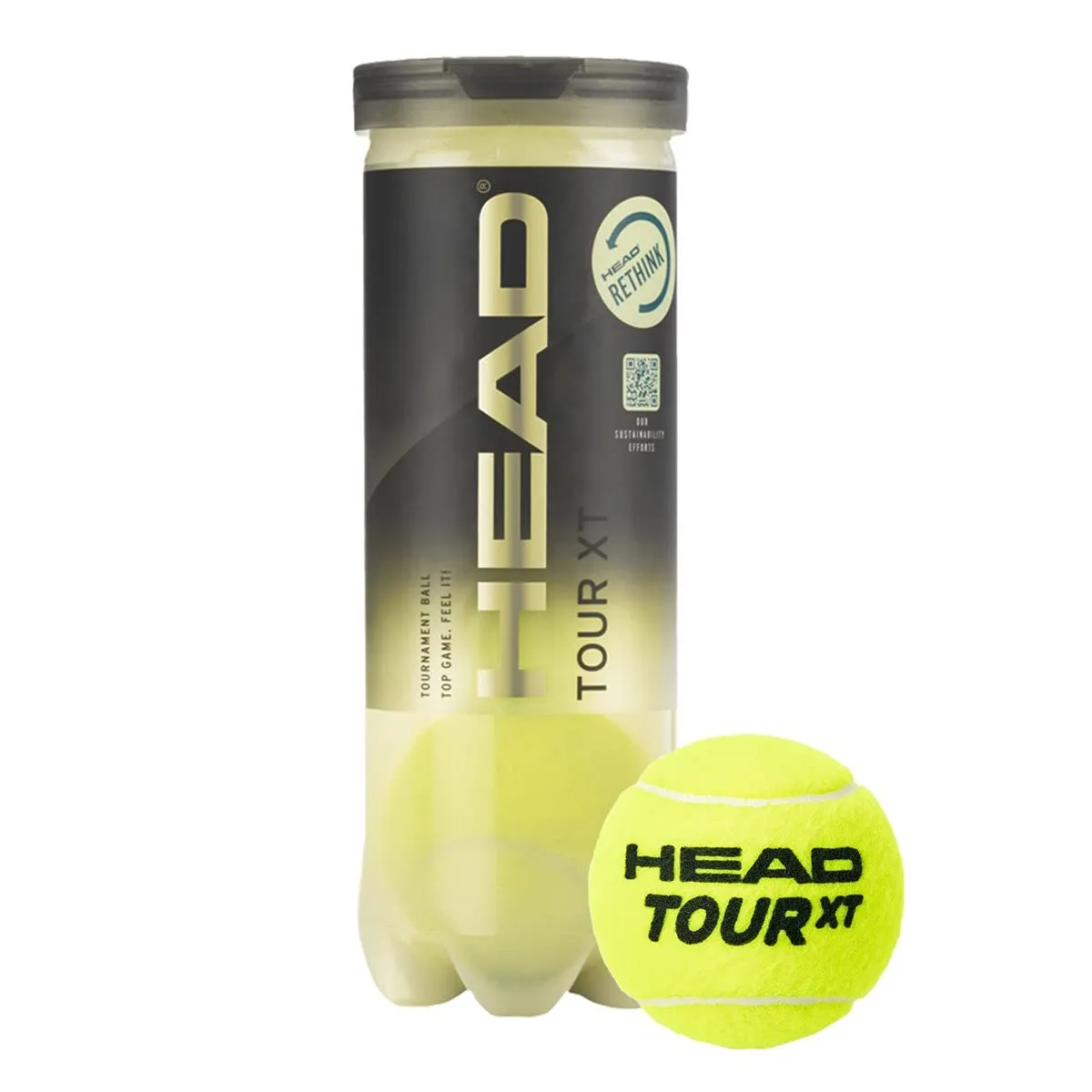 Tour Xt Tournament Grade Tennis Ball 1 Can|3 Balls (3 Balls/Can) Green