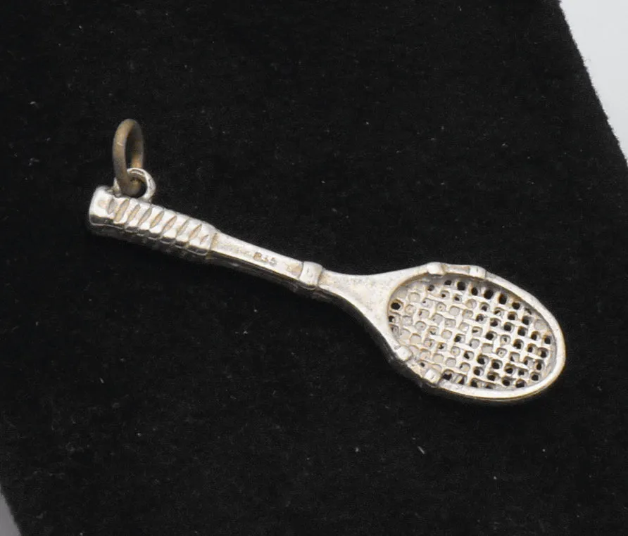 Vintage 835 Silver Tennis Racket Charm