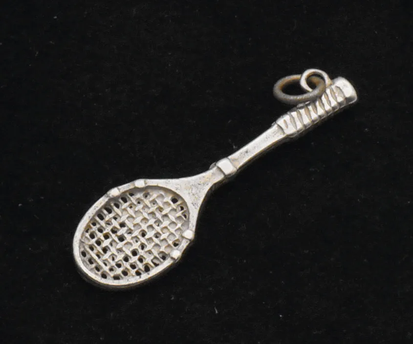 Vintage 835 Silver Tennis Racket Charm